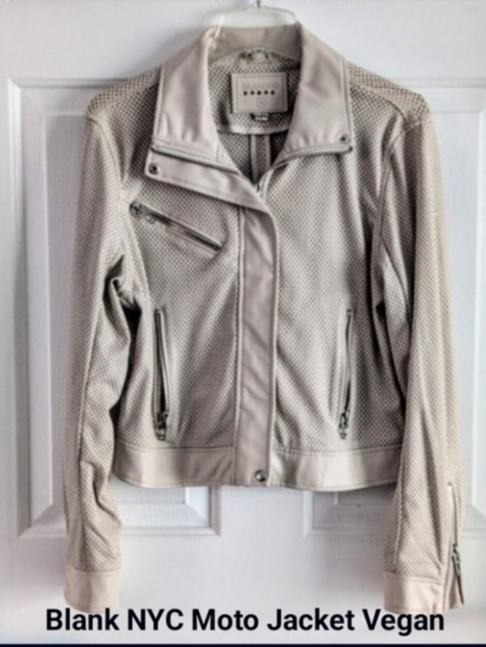 Blank NYC Moto Jacket Vegan Silver Accents Motorcycle